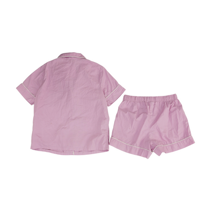 Pink Solid Pajama Set