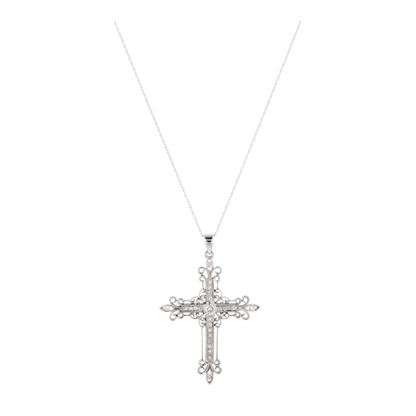 1/2 ctw 14K White Gold Diamond Pendant Necklace