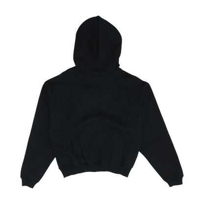 Black Solid Hoodie Pullover