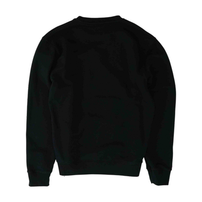 Black Solid Sweatshirt Pullover