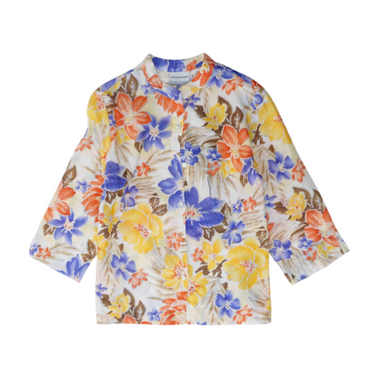 Multi Petite Floral Button Down