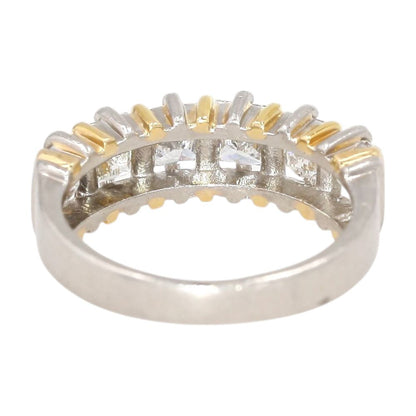 1.00 Ct Platinum Six Stone Radiant Cut Diamond/Lab Grown Diamond Band