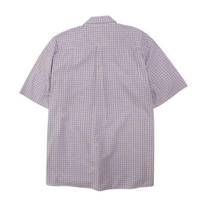 Pink Check Short Sleeve Button Down