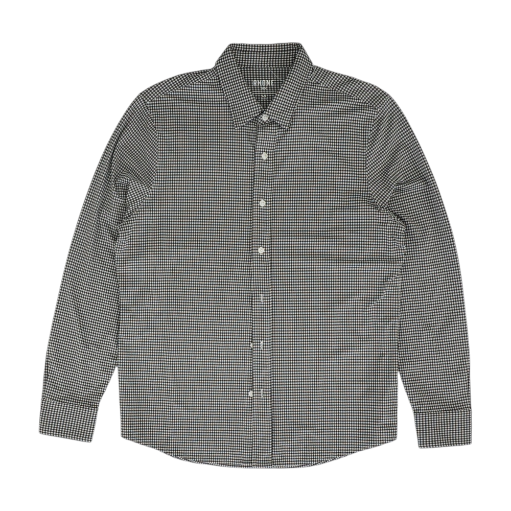 Brown Check Long Sleeve Button Down