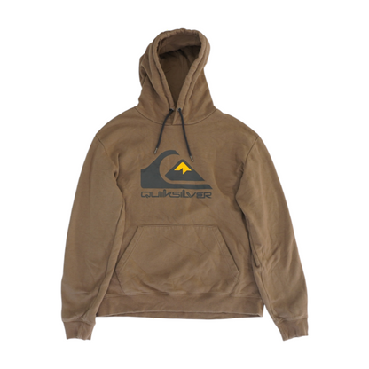 Brown Solid Hoodie Pullover