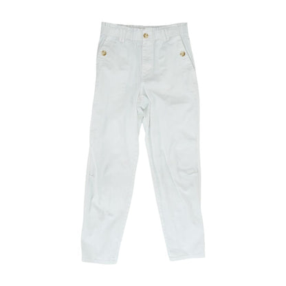 White Casual Regular Pants