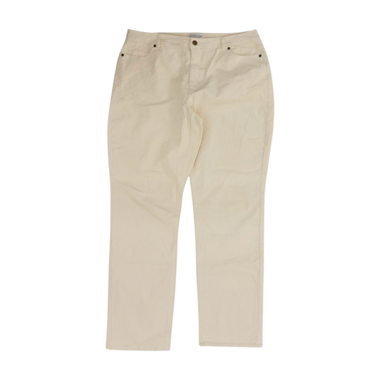 Cream Straight Pants