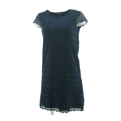 Navy Geometric Mini Dress