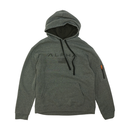 Gray Solid Hoodie Pullover