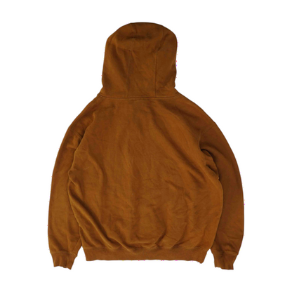 Brown Solid Hoodie Pullover