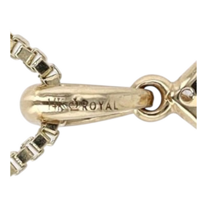 14K Yellow Gold Opal Pendant Necklace