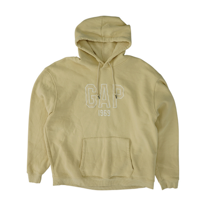 Beige Solid Hoodie Pullover