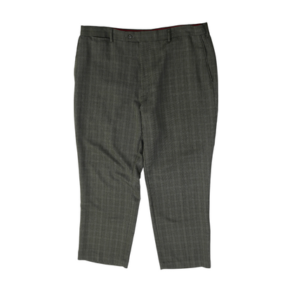 Gray Plaid Regular Pants