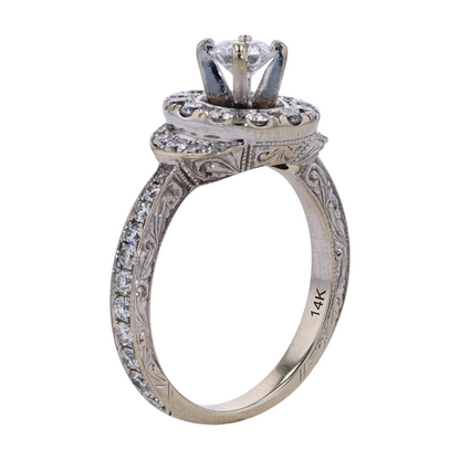 3/4 ctw 14K White Gold Diamond Engagement Ring