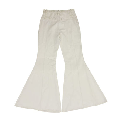 White High Rise Bell Bottom Jeans