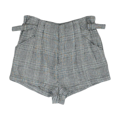 Black Plaid Chino Shorts