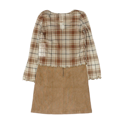Brown Plaid Dress