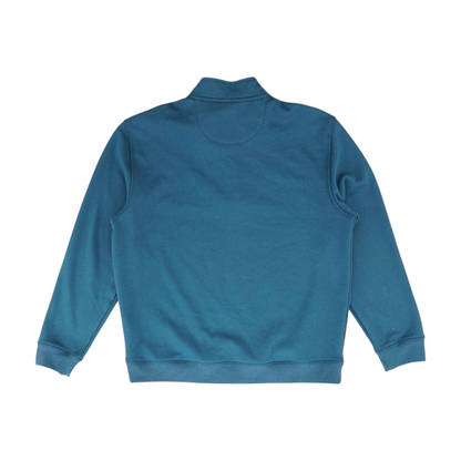 Teal Solid 1/4 Zip Pullover