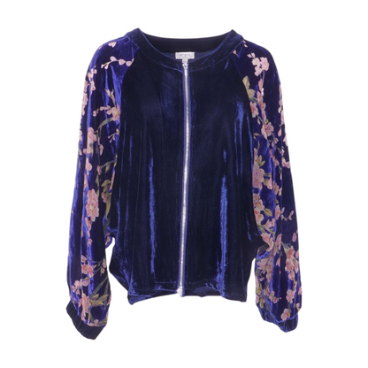 Navy Floral Cardigan Sweater