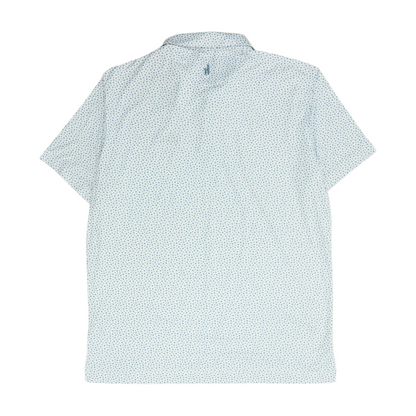 White Floral Short Sleeve Polo