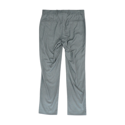 Gray Plaid Regular Pants
