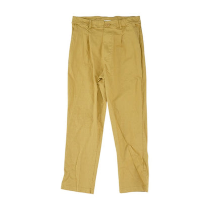 Gold Solid Capri Pants