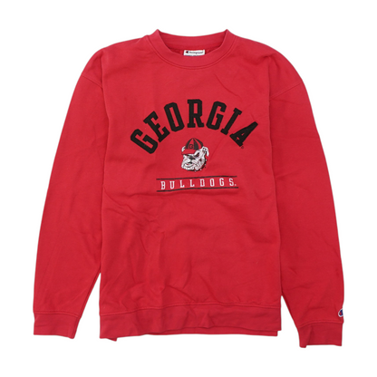 Red Solid Sweatshirt Pullover