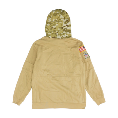 Khaki New England Patriots Solid Hoodie Pullover