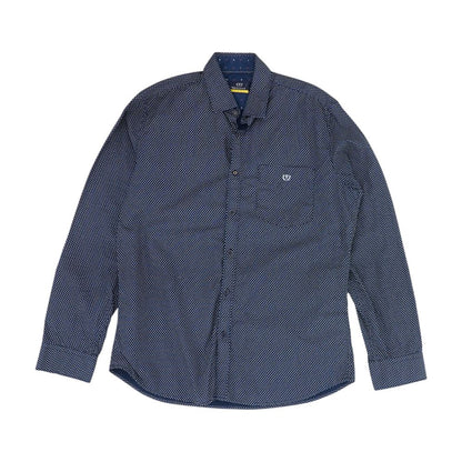 Navy Misc Long Sleeve Button Down