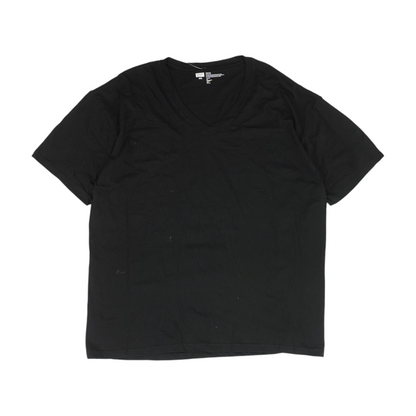 Black Solid Pajama Top