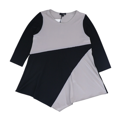 Beige Color Block Blouse