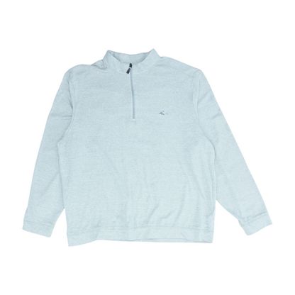Gray Solid 1/4 Zip Pullover