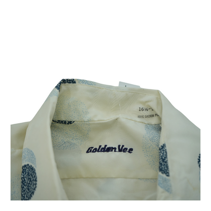 Cream Polka Dot Long Sleeve Button Down