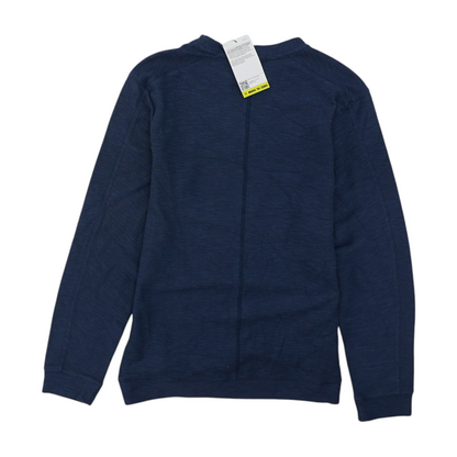 Navy Solid Pullover Sweater