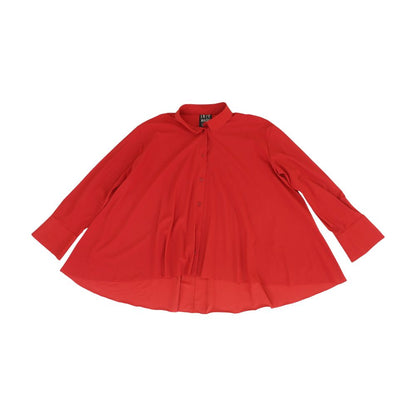 Red Solid Button Down
