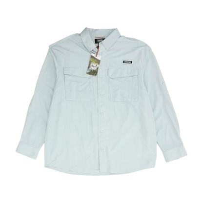 Green Solid Long Sleeve Button Down