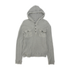 Gray Solid Hoodie Pullover