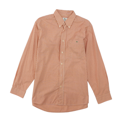 Orange Check Long Sleeve Button Down