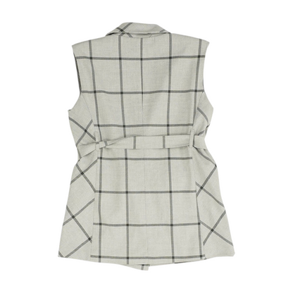 Gray Plaid Blouse
