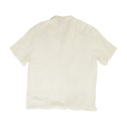 Ivory Graphic Short Sleeve Button Down