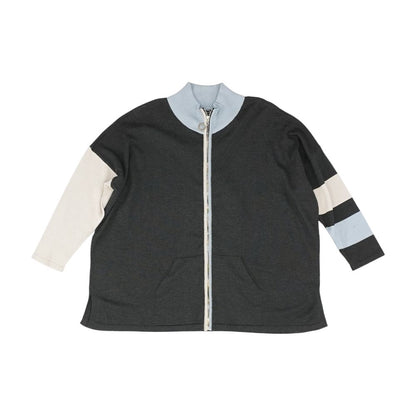 Charcoal Solid Mockneck Sweater