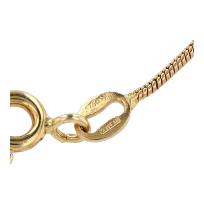 18K Yellow Gold Magnetite Pendant Necklace