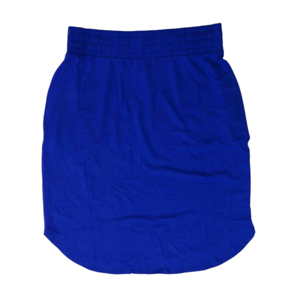 Blue Plus Size Midi Skirt