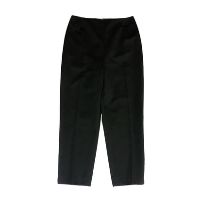 Vintage Black Solid Dress Pants