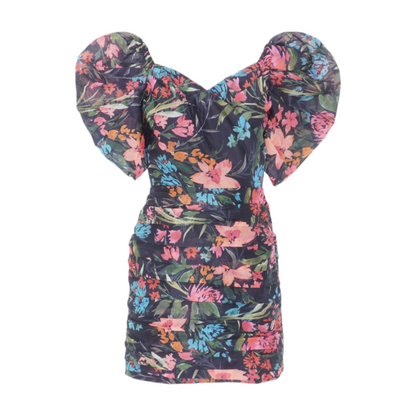 Black Floral Mini Dress