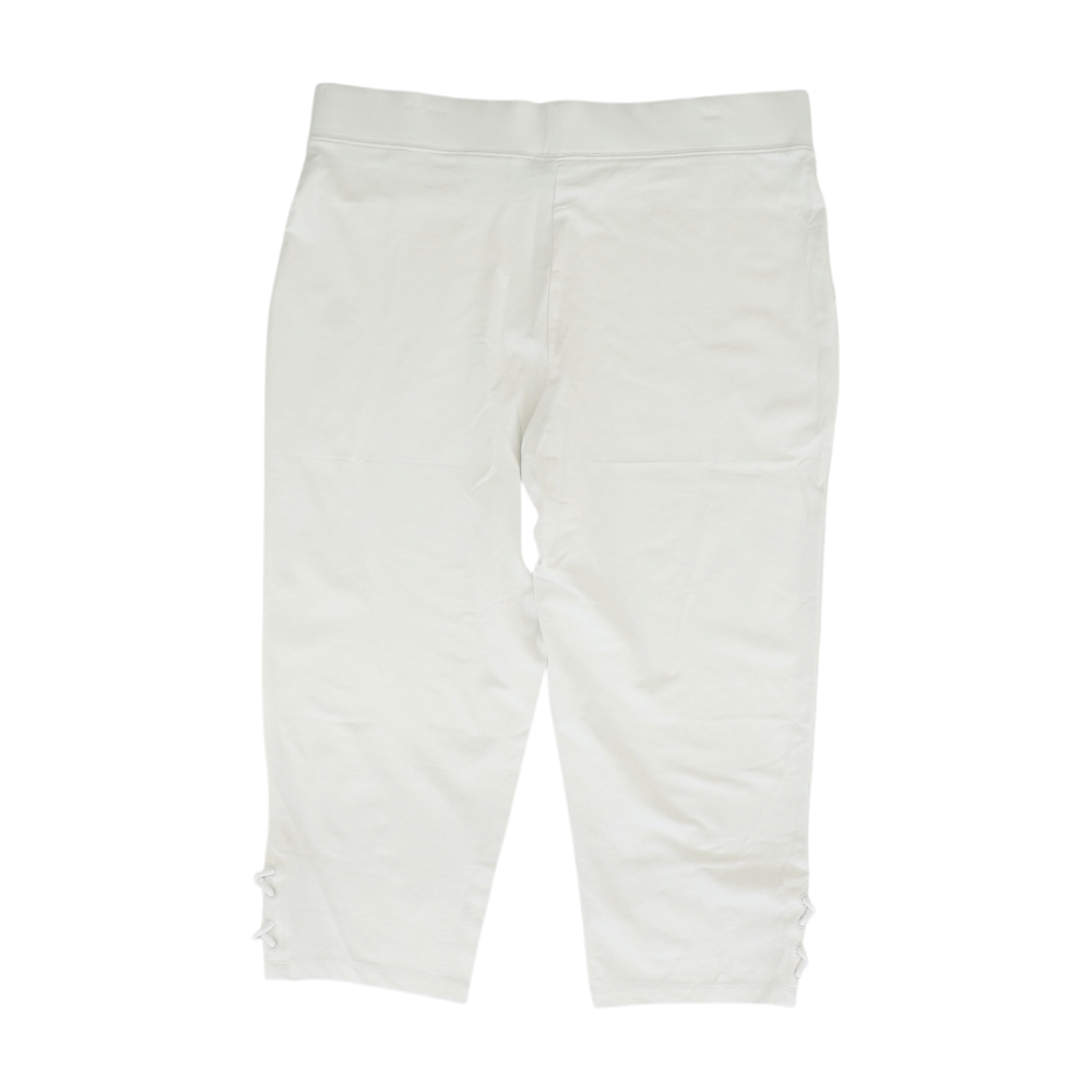 White Solid Active Capris