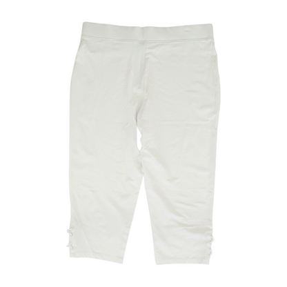White Solid Active Capris
