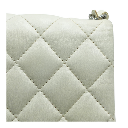 Classic Mini Square Flap Bag in White