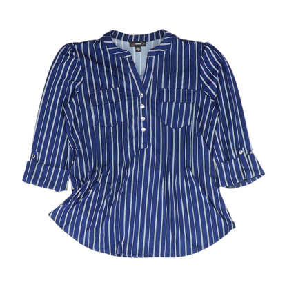 Navy Striped Blouse