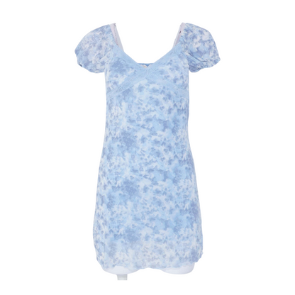 Blue Print Mini Dress